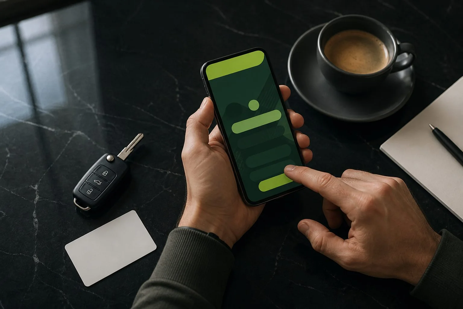 Completarea unei cereri de pe telefon